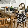 Artoid Mode Silhouette Black Bats Halloween Table Runner, Fall Kitchen Dining Table Decoration for Home Party Decor 13×108 Inch(Black/Grey)