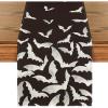 Artoid Mode Silhouette Black Bats Halloween Table Runner, Fall Kitchen Dining Table Decoration for Home Party Decor 13×108 Inch(Black/Grey)