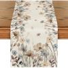 Artoid Mode Brown Poppy Flowers Floral Blossom Summer Table Runner, Fall Kitchen Dining Table Decoration for Home Party Decor 13×72 Inch(Brown)