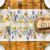 Artoid Mode Bloom Flowers Florals Lavender Summer Table Runner, Seasonal Spring Holiday Kitchen Dining Table Decoration for Home Party Indoor 13×72 Inch(Beige)