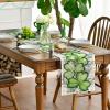Artoid Mode Clover Shamrocks Eucalyptus Buffalo Plaid St.Patrick’s Day Table Runner, Seasonal Kitchen Dining Table Runner for Home Party Decor 13×72 Inch(Green/Buffalo Plaid)