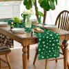 Artoid Mode Green Lucky Shamrock St. Patrick’s Day Table Runner, Seasonal Spring Holiday Kitchen Dining Table Decoration for Indoor Outdoor Home Party Decor 13 x 72 Inch(Green)