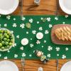 Artoid Mode Green Lucky Shamrock St. Patrick’s Day Table Runner, Seasonal Spring Holiday Kitchen Dining Table Decoration for Indoor Outdoor Home Party Decor 13 x 72 Inch(Green)