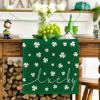 Artoid Mode Green Lucky Shamrock St. Patrick’s Day Table Runner, Seasonal Spring Holiday Kitchen Dining Table Decoration for Indoor Outdoor Home Party Decor 13 x 72 Inch(Green)