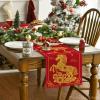 Artoid Mode Black Golden Chinese Zodiac Horse 2026 Happy Lunar New Year Table Runner, Spring Festival Winter Kitchen Dining Table Decoration for Home Party 13×72 Inch(Red)