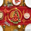 Artoid Mode Black Golden Chinese Zodiac Horse 2026 Happy Lunar New Year Table Runner, Spring Festival Winter Kitchen Dining Table Decoration for Home Party 13×72 Inch(Red)