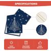 Artoid Mode Blue Pine Trees Snowflakes Happy Hanukkah Table Runner, Chanukah Kitchen Dining Table Decoration for Home Party Decor 13×72 Inch
