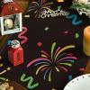 Artoid Mode Cheers Firework Ribbon 2025 Happy New Year Table Runner, Festival Kitchen Dining Table Decoration for Home Party Decor 13×72 Inch