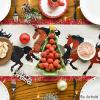 Artoid Mode Colorful Steeds Chinese Zodiac Horse Happy 2026 Lunar New Year Table Runner, Spring Festival Winter Kitchen Dining Table Decoration for Home Party 13×72 Inch