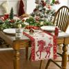 Artoid Mode Paper Cutting Style Chinese Zodiac Horse Happy 2026 Lunar New Year Table Runner, Spring Festival Winter Kitchen Dining Table Decoration for Home Party 13×72 Inch(Beige)