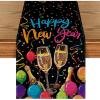 Artoid Mode Cheers Balloon Streamers 2026 Happy New Year Table Runner, Festival Kitchen Dining Table Decoration for Home Party Decor 13×72 Inch