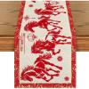 Artoid Mode Propitious Clouds Chinese Zodiac Horse Happy 2026 Lunar New Year Table Runner, Spring Festival Winter Kitchen Dining Table Decoration for Home Party 13×72 Inch
