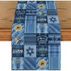 Artoid Mode Retro Blue Checks Stars Menorah Hanukkah Table Runner, Chanukah Kitchen Dining Table Decoration for Home Party Decor 13×72 Inch