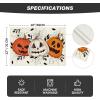 Artoid Mode Black Pumpkins Spider Web Halloween Placemats Set of 6, 12×18 Inch Seasonal Fall Holiday Table Mats for Party Kitchen Dining Decoration(Beige)