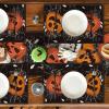 Artoid Mode Black Pumpkins Spider Web Halloween Placemats Set of 6, 12×18 Inch Seasonal Fall Holiday Table Mats for Party Kitchen Dining Decoration(Black)