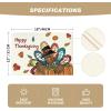Artoid Mode Turkey Happy Thanksgiving Placemats Set of 4, 12×18 Inch Seasonal Table Mats for Party Kitchen Dining Decoration
