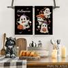 Artoid Mode Beige Beads Pumpkin Ghost Halloween Kitchen Towels Dish Towels, 18×26 Inch Farmhouse Bats Spider Decoration Hand Towels Set of 2(Black)
