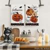 Artoid Mode Orange Polka Dot Pumpkin Ghost Halloween Kitchen Towels Dish Towels, 18×26 Inch Farmhouse Cobweb Bat Decoration Hand Towels Set of 2