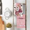 Artoid Mode Pink Ghost Polka Dot Pumpkin Happy Halloween Kitchen Towels Dish Towels, 18×26 Inch Farmhouse Flower Bat Decoration Hand Towels Set of 2(Pink)