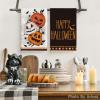 Artoid Mode Pumpkin Happy Halloween Kitchen Towels Dish Towels, 18×26 Inch Trick Or Treat Jack-O’-Lantern Decoration Hand Towels Set of 4