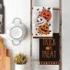 Artoid Mode Pumpkin Happy Halloween Kitchen Towels Dish Towels, 18×26 Inch Trick Or Treat Jack-O’-Lantern Decoration Hand Towels Set of 4