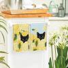 Artoid Mode Yellow Lemon Black Cat Summer Kitchen Towels Dish Towels, 18×26 Inch Leaves Farmhouse Summer Seasonal Decoration Hand Towels Set of 2