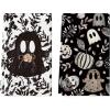 Artoid Mode Black Ghost Pumpkin Halloween Kitchen Towels Dish Towels, 18×26 Inch Farmhouse Flower Decoration Hand Towels Set of 2
