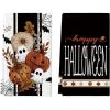 Artoid Mode Pink Ghost Polka Dot Pumpkin Happy Halloween Kitchen Towels Dish Towels, 18×26 Inch Farmhouse Flower Bat Decoration Hand Towels Set of 2(Black)