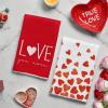 Artoid Mode Red Heart Love Valentine’s Kitchen Towels Dish Towels, 18×26 Inch Farmhouse Anniversary Wedding Decoration Hand Towels Set of 4(Red)