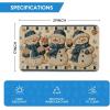 Artoid Mode Blue Snowman Gifts Snowflakes Winter Doormat, Christmas Low-Profile Switch Rug Home Decor Door Mat Floor Mat for Outdoor Indoor 17×29 Inch