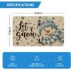 Artoid Mode Blue Snowman Let It Snow Winter Doormat, Snowflakes Christmas Home Decor Low-Profile Switch Rug Door Mat Floor Mat for Indoor Outdoor 17×29 Inch(Blue)