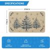 Artoid Mode Blue Xmas Tree Ornament Merry Christmas Doormat, Winter Low-Profile Switch Rug Home Decor Door Mat Floor Mat for Outdoor Indoor 17×29 Inch