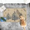 Artoid Mode Blue Xmas Tree Ornament Merry Christmas Doormat, Winter Low-Profile Switch Rug Home Decor Door Mat Floor Mat for Outdoor Indoor 17×29 Inch