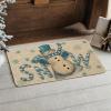 Artoid Mode Candy Cane Snowman Winter Doormat, Christmas Low-Profile Switch Rug Home Decor Door Mat Floor Mat for Outdoor Indoor 17×29 Inch(Blue)