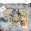 Artoid Mode Candy Cane Snowman Winter Doormat, Christmas Low-Profile Switch Rug Home Decor Door Mat Floor Mat for Outdoor Indoor 17×29 Inch(Blue)