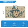 Artoid Mode Candy Cane Snowman Winter Doormat, Christmas Low-Profile Switch Rug Home Decor Door Mat Floor Mat for Outdoor Indoor 17×29 Inch(Blue)