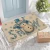 Artoid Mode Candy Cane Snowman Winter Doormat, Christmas Low-Profile Switch Rug Home Decor Door Mat Floor Mat for Outdoor Indoor 17×29 Inch(Blue)