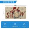 Artoid Mode Candy Cane Snowman Winter Doormat, Christmas Low-Profile Switch Rug Home Decor Door Mat Floor Mat for Outdoor Indoor 17×29 Inch(Red)