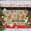 Artoid Mode Candy Gingerbread Man Welcome Christmas Doormat, Winter Low-Profile Switch Rug Home Decor Door Mat Floor Mat for Outdoor Indoor 17×29 Inch