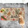 Artoid Mode Candy Gingerbread Man Welcome Christmas Doormat, Winter Low-Profile Switch Rug Home Decor Door Mat Floor Mat for Outdoor Indoor 17×29 Inch