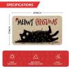 Artoid Mode Cat Lights Meowy Christmas Doormat, Winter Low-Profile Switch Rug Home Decor Door Mat Floor Mat for Outdoor Indoor 17×29 Inch