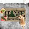 Artoid Mode Home Sweet Home Xmas Tree Christmas Doormat, Winter Low-Profile Switch Rug Home Decor Door Mat Floor Mat for Outdoor Indoor 17×29 Inch