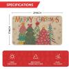 Artoid Mode Pink Xmas Trees Merry Christmas Doormat, Winter Xmas Home Decor Low-Profile Switch Rug Door Mat Floor Mat for Indoor Outdoor 17×29 Inch