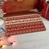 Artoid Mode Red Reindeer Fair Isle Christmas Doormat, Winter Low-Profile Switch Rug Home Decor Door Mat Floor Mat for Outdoor Indoor 17×29 Inch