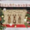 Artoid Mode Snowflakes Wood Reindeer Merry Christmas Doormat, Winter Low-Profile Switch Rug Home Decor Door Mat Floor Mat for Outdoor Indoor 17×29 Inch
