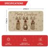 Artoid Mode Snowflakes Wood Reindeer Merry Christmas Doormat, Winter Low-Profile Switch Rug Home Decor Door Mat Floor Mat for Outdoor Indoor 17×29 Inch