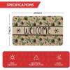 Artoid Mode Xmas Pinecone Star Welcome Christmas Doormat, Winter Low-Profile Switch Rug Home Decor Door Mat Floor Mat for Outdoor Indoor 17×29 Inch