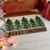 Artoid Mode Xmas Tree Merry Christmas Doormat, Winter Home Decor Low-Profile Switch Rug Door Mat Floor Mat for Indoor Outdoor 17×29 Inch