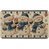 Artoid Mode Blue Snowman Gifts Snowflakes Winter Doormat, Christmas Low-Profile Switch Rug Home Decor Door Mat Floor Mat for Outdoor Indoor 17×29 Inch