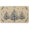 Artoid Mode Blue Xmas Tree Ornament Merry Christmas Doormat, Winter Low-Profile Switch Rug Home Decor Door Mat Floor Mat for Outdoor Indoor 17×29 Inch